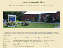 Tablet Screenshot of americanaccentsfurniturestore.com